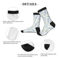 thumbnail image 4 of Vsdgher Tennis Rackets And Balls Unisex Crew Socks Lightweight Breathable Ventilation Ankle Socks, Mid-calf socks for Daily, 4 of 7