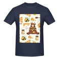 thumbnail image 4 of Bingfone Cute Bee Honey Jar Hive Bear Men'S Loose Fit Short-Sleeve Pocket T-Shirt, 4 of 7