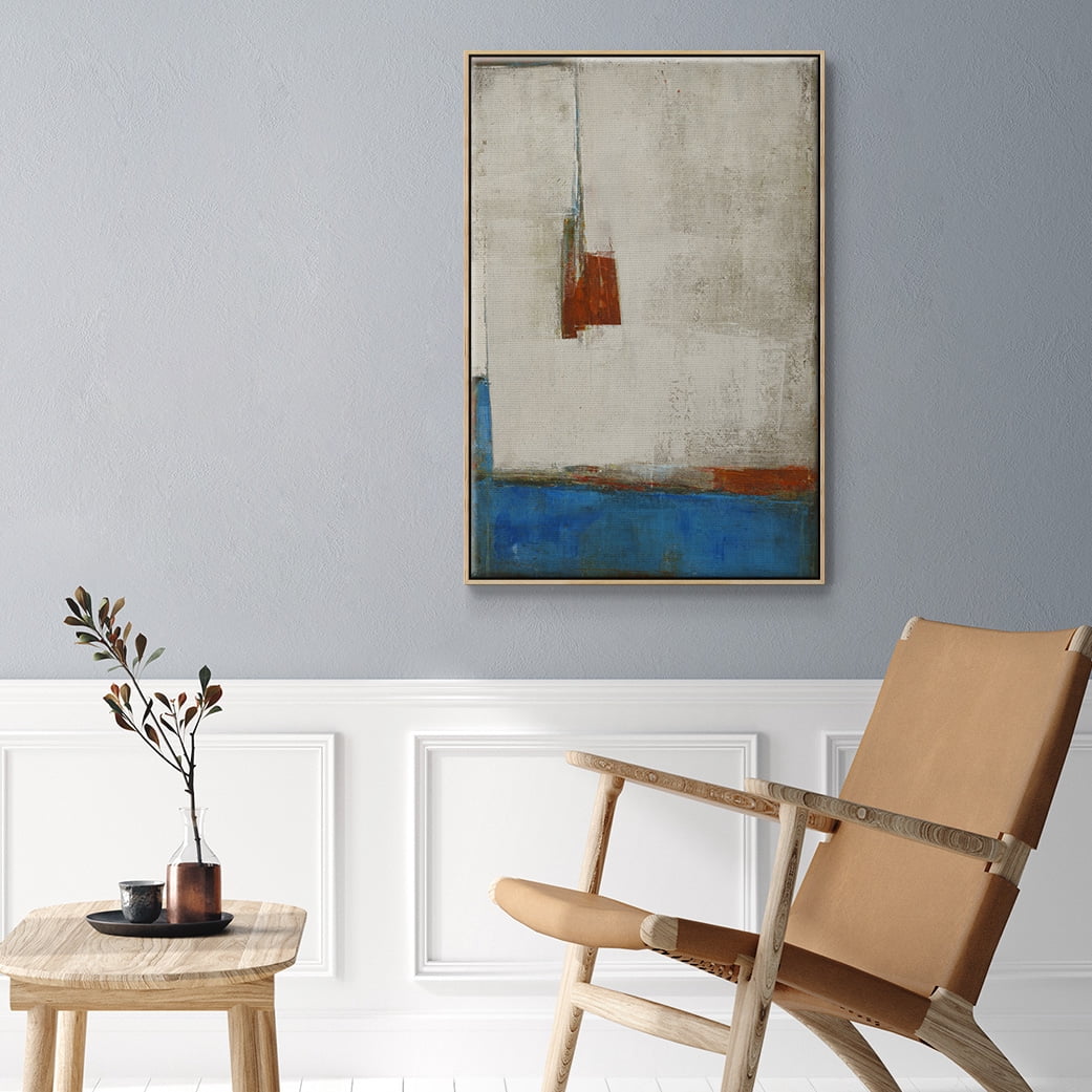 Take that Road Framed Premium Gallery Wrapped Canvas - Ready to Hang - 17 x 25 - Natural Wood Floating Frame