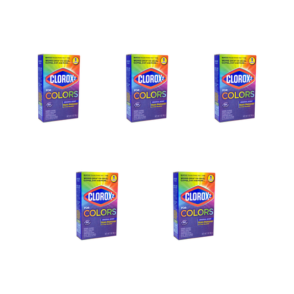 Clorox² For Colors Powder Stain Remover & Color Booster – 2 oz Each (5 Pack)