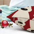 thumbnail image 3 of Christmas Pillow Covers 20x20 Inch Elk Deer Red and White Christmas Decorative Pillowcase Winter Holiday Linen Throw Pillow Case Cushion Cover for Sofa Couch Home Decor, 3 of 6