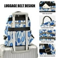thumbnail image 4 of Quilted Backpack Fashion Backpack 10.23*5.11*12.59 Inch Women's Fashion Backpack Picnic Shopping Travel Out Sports backpack Blue Tulip3, 4 of 7