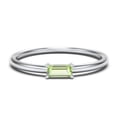 thumbnail image 1 of East-West Stackable Baguette Birthstone Ring - Peridot (August), 1 of 5