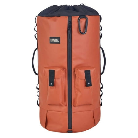 Harley-Davidson Water-Resistant Drawstring Hybrid Duffel/Backpack - Vintage Rust, Harley Davidson