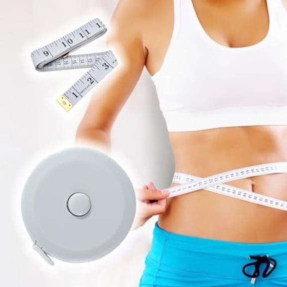 2 Pack Retractable Tape Measure Set, Dual-Sided Flexible Body Measuring Tape for Sewing Tailoring Craft, 60 Inch/150cm Soft Ruler for Waist Fitness Fabric Measuring