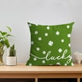 thumbnail image 5 of Danhjin St Patricks Day Pillow Covers Velvet, Green Trefoil Print for Sofa Cushion, 5 of 5