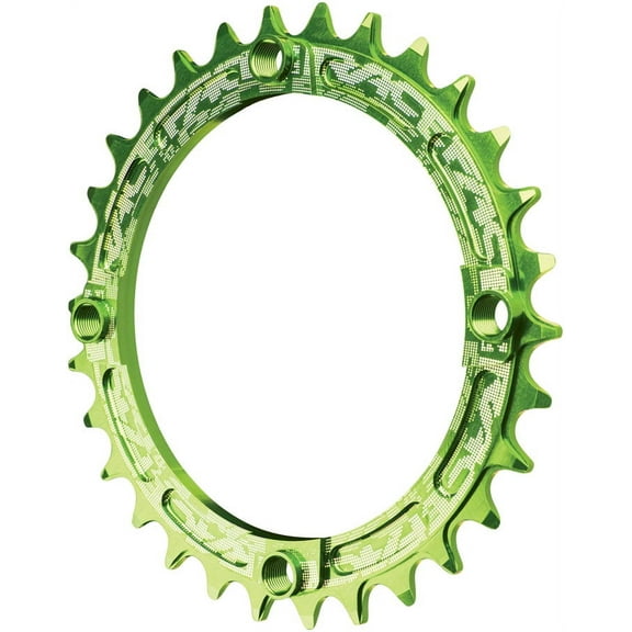 RaceFace Narrow Wide Chainring: 104mm BCD 30t Green