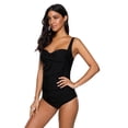 thumbnail image 5 of Charmo Womens Tankini Swimwear Blouson Halter Two Piece Swimsuit Tummy Control, 5 of 7