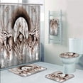 thumbnail image 1 of EREHome Dragon Monk Witch on Tree Branches Gothic Medieval Magic Artistic 5 Piece Bathroom Set Shower Curtain Bath Towel Bath Rug Contour Mat and Toilet Lid Cover, 1 of 2