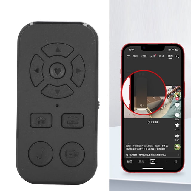 Page Turner Remote, Multifunctional 9 Keys TikTok Page Turner Remote Control for Smartphone, BT Selfie Video Recording Camera Remote Shutter Clicker Control