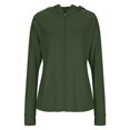 thumbnail image 5 of Women's Hooded Lightweight Full-Zip Sun Jacket - UPF 50+ Long Sleeve Athletic Hoodie, Outdoor Running & Hiking Windbreaker Army Green L, 5 of 6