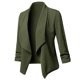 thumbnail image 3 of Cárdigan fino de manga larga para mujer, chaqueta fruncida asimétrica, traje de negocios informal, prendas de vestir, 2024, 3 of 5
