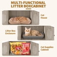 thumbnail image 4 of Garderth Cat Tree With Litter Box Enclosure,Cat Litter Box Enclosure,Modern Cat Tower For Indoor Cats,Cat Condo With Large Platform,Food Station And Hammocks,Hidden Washroom Furniture, 4 of 6