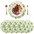 thumbnail image 5 of Ryvnso Avocado Round Plate Mats Dining Table Placemat Set of 4 for Holiday Decoration, 5 of 7