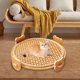 thumbnail image 5 of Cama para dormir, alfombrilla para rascar para gatos, tablero rascador para descansar y entrenar Tapete redondo fresco, 5 of 7