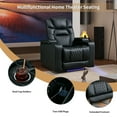 thumbnail image 2 of Bonzy Home Electric Power Recliner Reclining Chair with USB Ports and Cup Holders, Home Theater Seating with LED Light Movie & Media Room Chairs, 2 of 8