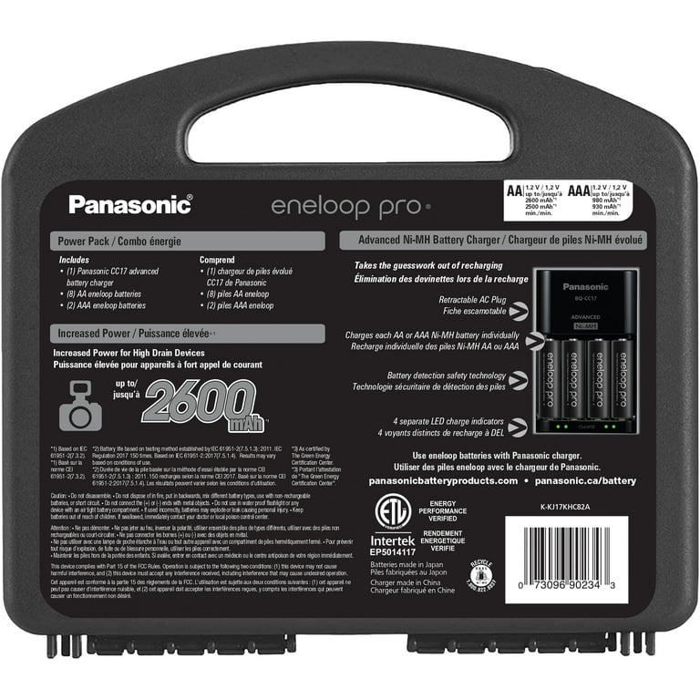 Panasonic K-KJ17KHC82A Eneloop Pro Rechargeable Battery Power Pack