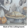 thumbnail image 3 of Old English Sheepdog Fall Kitchen Pumpkins Glass Cutting Board Large 12 in x 15 in, 3 of 5