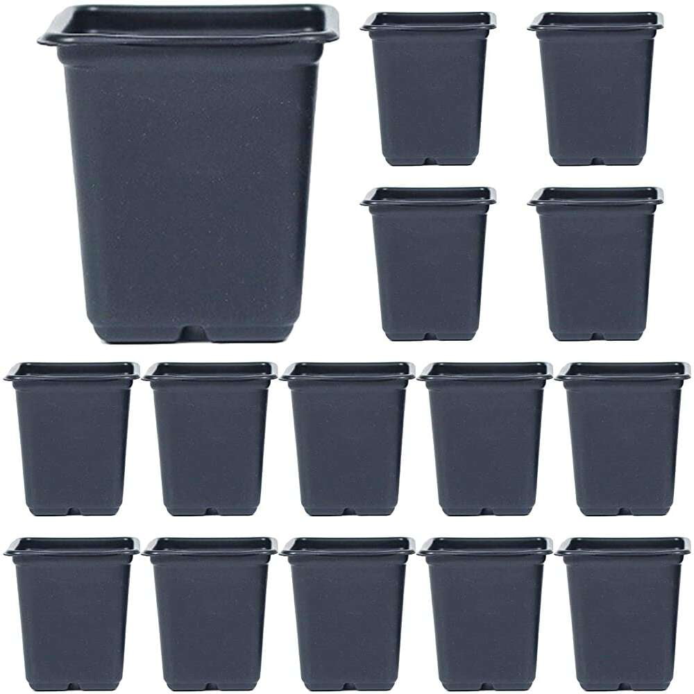 Crday 24Pcs Plants Nursery Pots, Plastic Starter Pots Reusable Plant