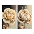 thumbnail image 2 of Designart "Blossoming Beige Rose I" Rose Wall Art Set Of 2 - Beige Floral Canvas Set For Living Room Decor, 2 of 7