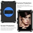thumbnail image 3 of Allytech iPad mini Case for Kids, iPad mini 5 Cover, iPad mini 1 2 3 4 Case, Silicone 360 Rotating Hand Strap Kickstand Shoulder Strap Kids Friendly Cover for Apple iPad mini 1 2 3 4 5, Black/Blue, 3 of 6
