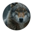 thumbnail image 4 of WYYP Round Table Cover - The Hungry Appearance of the Wolf Searching for Food, The Fierce Hunter - Full Width Single-Sided Printing - 100% Polyester Fiber White, 4 of 8