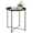 Black, variant on End Table Metal Side Table Pink Round Folding Tray Cyan Sofa Small Accent Fold-able Table, Round End Table Tray, Next to Sofa Table, Snack Table for Living Room and Bed Room
