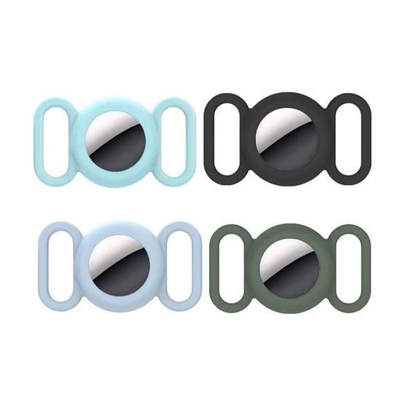 Collier pour Chat Airtag, Étui en Silicone pour Collier pour Animal de Compagnie pour Apple Airtags, Étui pour Airtags Collier pour Animal de Compagnie Étui Étanche pour Airtag 4 Unités