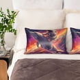 thumbnail image 2 of Bingfone Astronaut Dolphin Satin Pillowcase for Hair - Standard Size with Zipper Silky & Soft Pillow Covers,20x30 Inches, 2 of 6