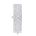 thumbnail image 5 of Benjara 60" Tall Decorative Panel- Carved Floral Vine Design- Mango Wood- White, 5 of 6
