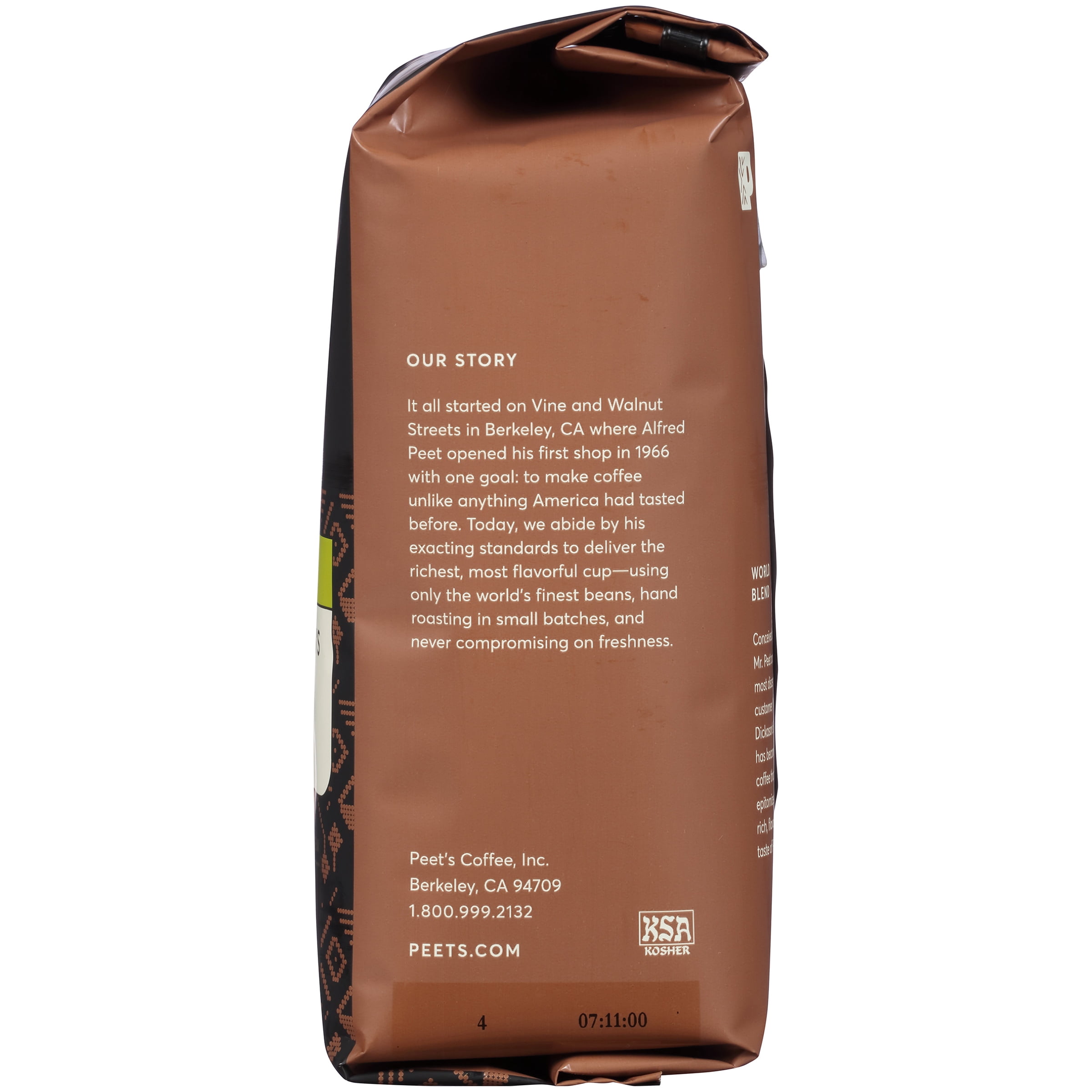 Peet's Coffee Major Dickason's Dark Roast Ground Coffee Decaf, 12 oz.