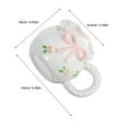 thumbnail image 2 of FUEENIRVA Bow Coffee Mug Ceramic Pink 1Pcs For Home Use, 2 of 8