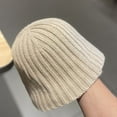 thumbnail image 5 of CoCopeanut Baru Musim Dingin Merajut Topi Ember untuk Wanita Wanita Angin Hangat Solid Panama Perjalanan Musim Gugur Kolam Fisherman Topi Bonnet Femme, 5 of 6