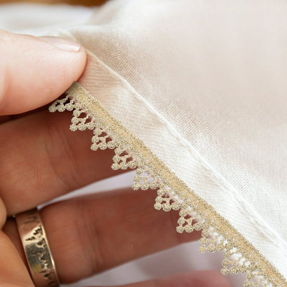 Raindrops Safe Golden Sewing Trim Ribbon for Clothes, Crafts, Decoration and Apparel Embellishment