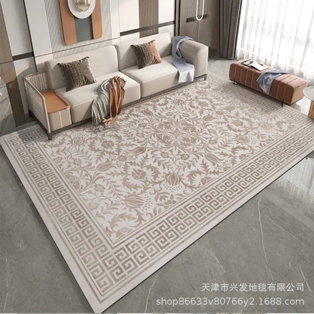 CC0734-287.5-Fluffy Rug Thick Bedroom Carpets Anti-slip Washable Floor Mats My Lux Decor Round