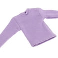 thumbnail image 6 of 1/12 Scale Miniature Long Sleeve T Shirt Figure Doll Clothes Casual Handmade Outfit Costume for 6 inch Figures Body Clothing Violet, 6 of 8