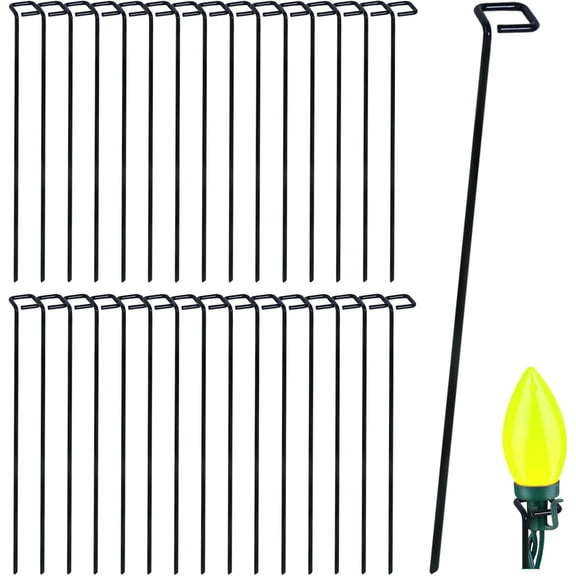 Metal Christmas Light Stakes Outdoor Light Stakes Yard Lawn Stake