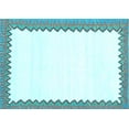 thumbnail image 1 of Ahgly Company Indoor Rectangle Solid Light Blue Modern Area Rugs, 4' x 6', 1 of 4