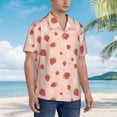 thumbnail image 5 of Goofa Strawberries Hawaiian Shirt for Men, Unisex Summer Beach Casual Short Sleeve Button Down Shirts,Aloha Tropical Floral print shirt-XX-Large, 5 of 9