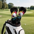 thumbnail image 4 of Uorisanigo 3 Pack Golf Club Head Covers, Driver/Fairway/Hybrid Headcovers, Soft Polyester Lined for Extra Club Protection, Designed to Fit All Woods and Drivers, Accessories, Golf & Grit, 4 of 7