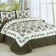 thumbnail image 1 of Colcha acolchada en la cama, edredón de algodón con estampado Floral, cobertor de retazos, manta de tamaño Queen, Cubrecam, 3 piezas, 1 of 5