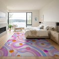 thumbnail image 3 of ODIKA Flowing Ribbons Bright Accents Flat Color Edges Abstract Design for Master Suite, California King, Under Bed, Foldable Easy Care, 3 of 7