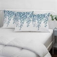 thumbnail image 3 of Teal Blue Eucalyptus Leaves Throw Pillow Covers Summer Farmhouses Botanical Decorative Lumbar Pillow Cover Rectangle Cushion Case for Sofa Couch Bed Living Room Bedroom 20 X 30 Inches, 3 of 9