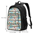 thumbnail image 4 of Yiaed Funny Transport Print Laptop Backpack,Business Travel Durable Laptops Backpack with USB Charging Port,Water Resistant College Computer Bag, 4 of 5