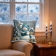 thumbnail image 4 of Funda de almohada de muñeco de nieve, funda de almohada de muñeco de nieve de invierno, casa de nieve azul, funda de cojín de sofá, cojín decorativo, fundas de almohada para sofá de dormitorio y sala, 4 of 6