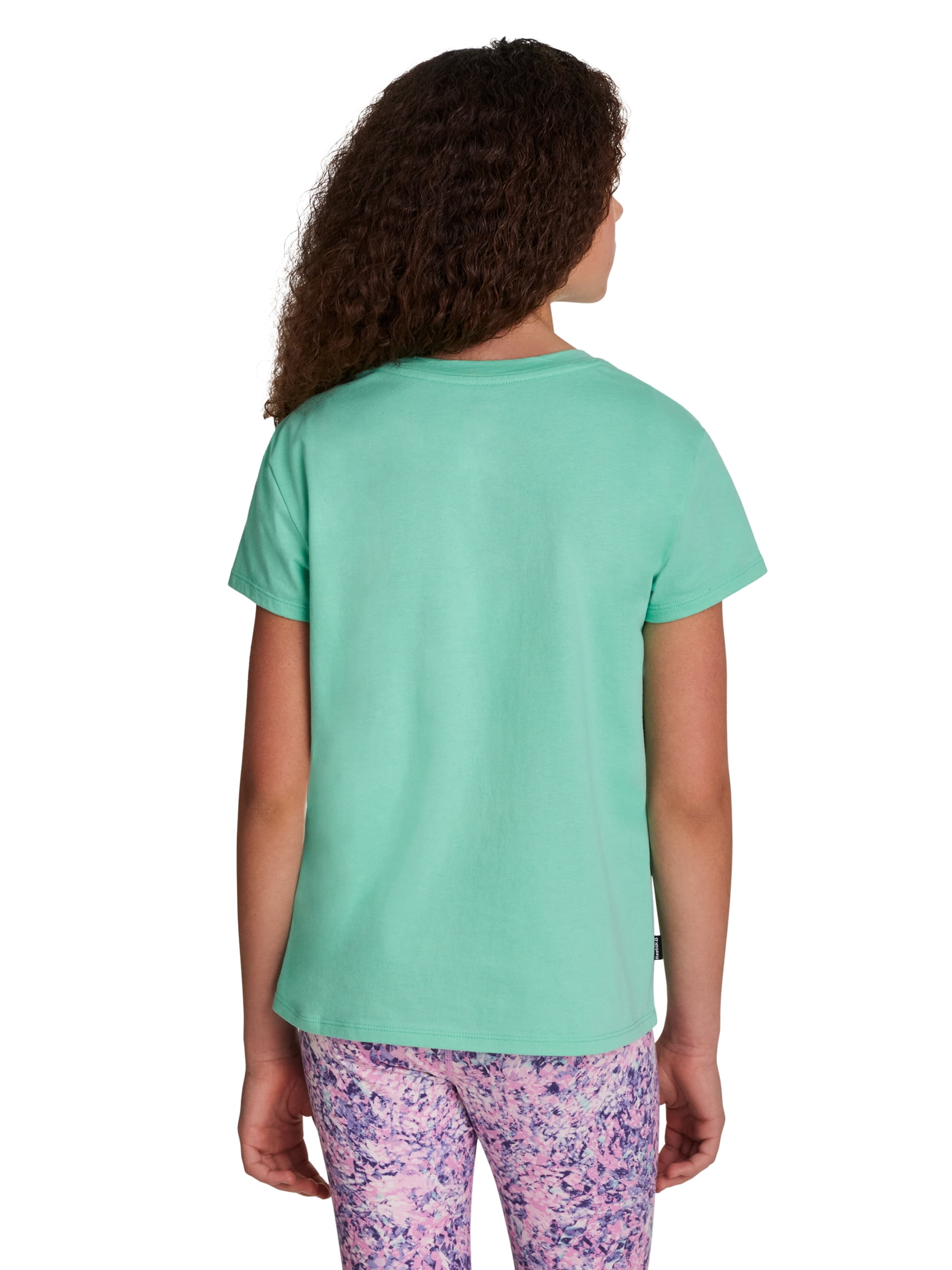 Reebok Girl’s Printed Short Sleeve Graphic T-Shirt, Sizes 4-18