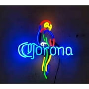 Queen Sense 17" Coronas Parrot Neon Sign Acrylic Man Cave Handmade Neon Light 117CPA2
