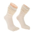 thumbnail image 5 of Unique Bargains 1 Pair Five Toe Socks Soft Warmth Socks for Women Skin Color, 5 of 6