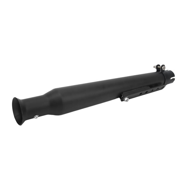 45mm/1.8in Motorcycle Exhaust Pipe Motorcycle Universal Modified Exhaust Pipe with Universal Sliding BracketBlack