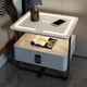 thumbnail image 3 of All Solid Wood Luxury Smart Nightstands Simple Modern Bedside Cabinet Rock Panel Wireless Charging Password Lock Furniture WKNS My Lux Decor Round, 3 of 26